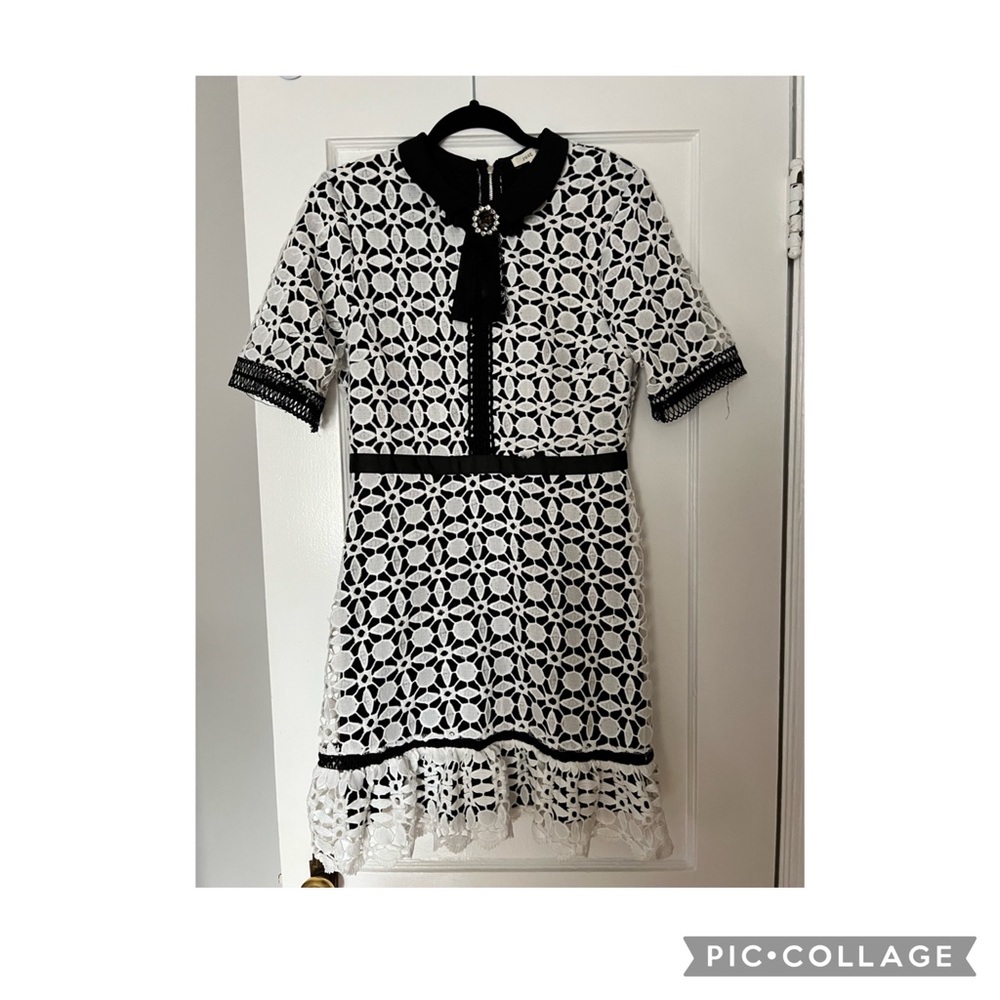Preppy Black and White Dress